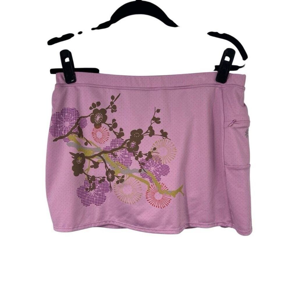 Athleta Womens Lavender Print Cherry Blossom Skirt Skort Sz‎ M